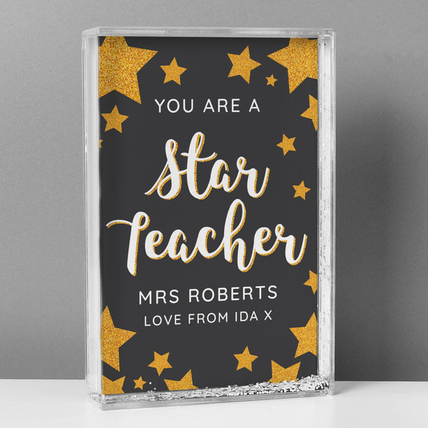 Personalised You Are A Star Teacher Glitter Shaker in gift category Personalised Teacher Gifts