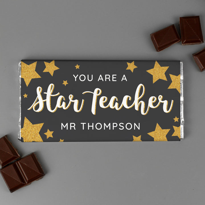 Personalised You Are A Star Teacher Milk Chocolate Bar in gift category 