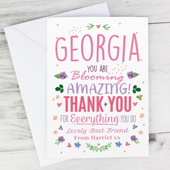 Personalised You Are Blooming Amazing Card in gift category 