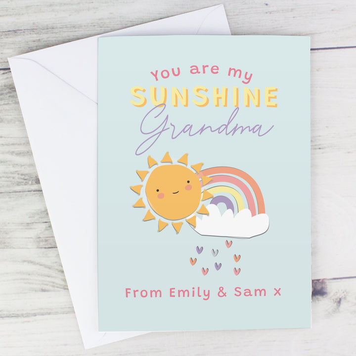 Personalised You Are My Sunshine Card in gift category 