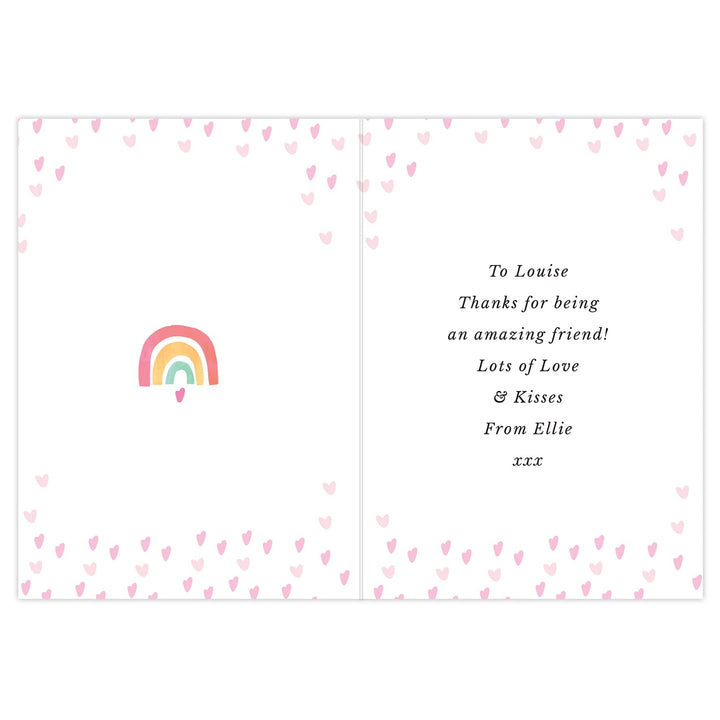 Personalised You Make The World Brighter Rainbow Card in gift category 