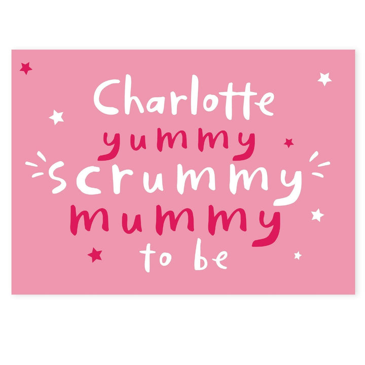 Personalised Yummy Scrummy Mummy To Be Card in gift category 