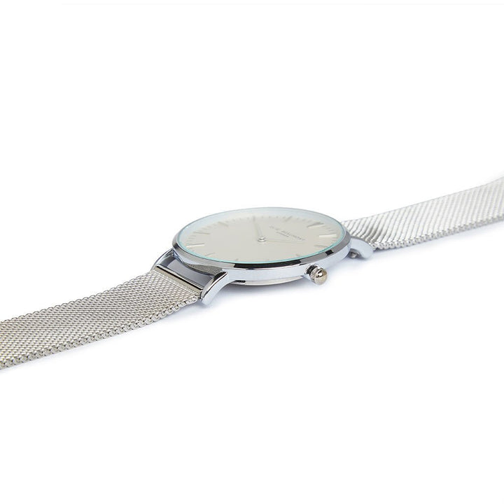 Own Handwriting Elie Beaumont of London Mesh Strap White Dial Ladies Watch - Wear We Met