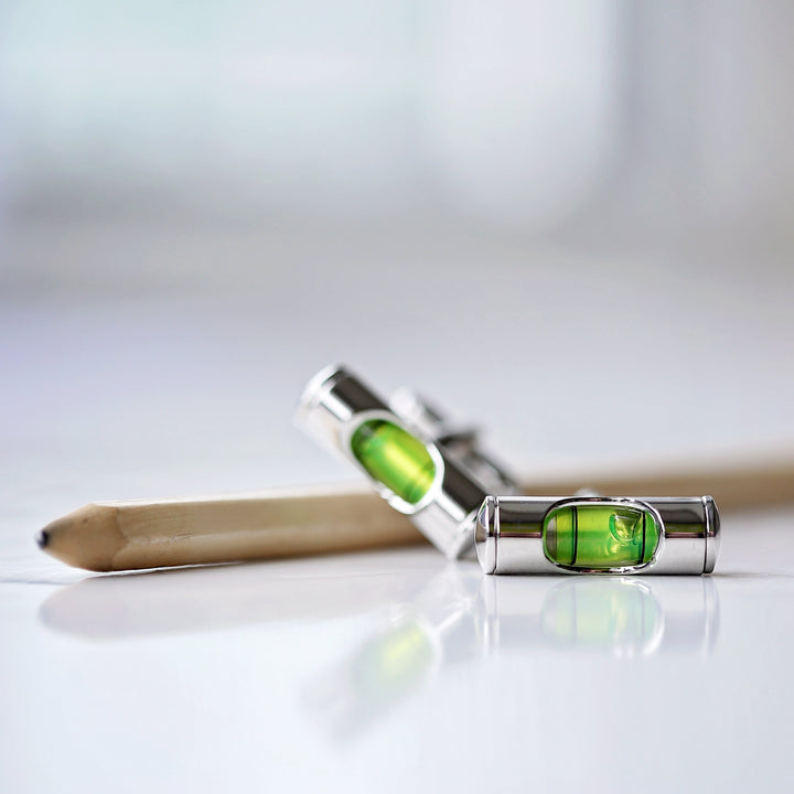 Spirit Level Cufflinks + Engraved Box 