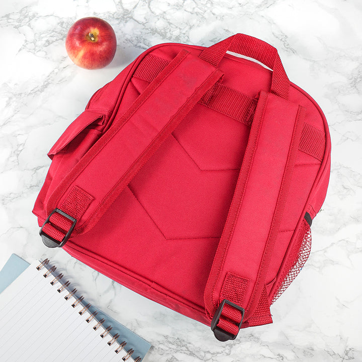 Personalised Girl's Red Mini Rucksack