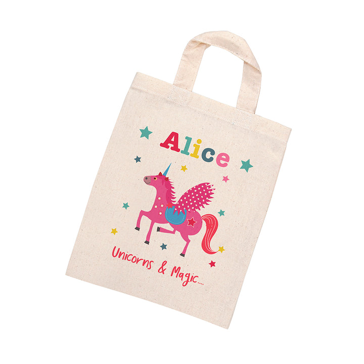 Personalised Unicorn Natural Party Bag