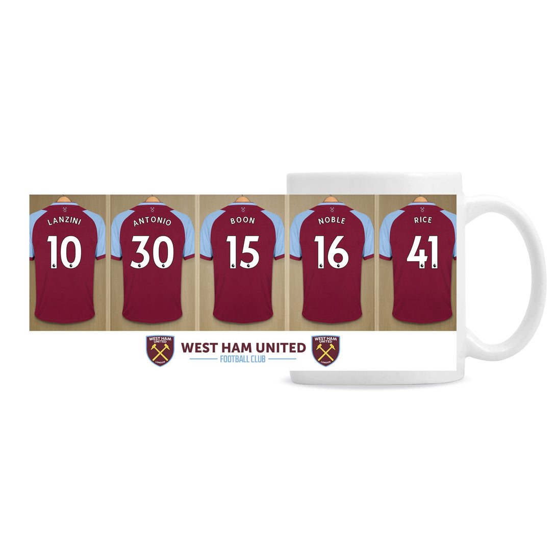 West Ham United Football Club Dressing Room Mug - part of the Gifts Finder Personalised Mugs collection