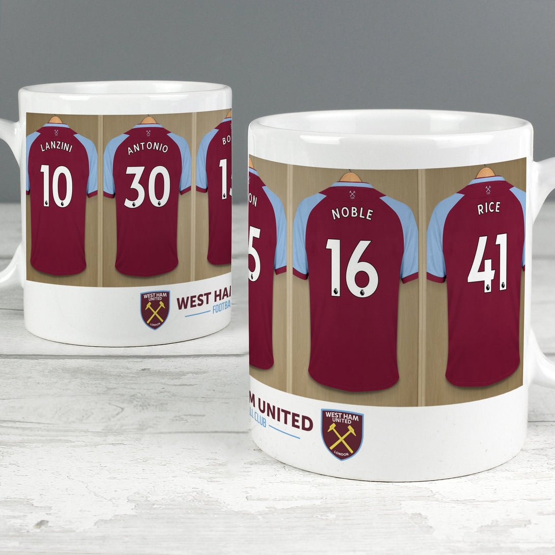 West Ham United Football Club Dressing Room Mug - part of the Gifts Finder Personalised Mugs collection