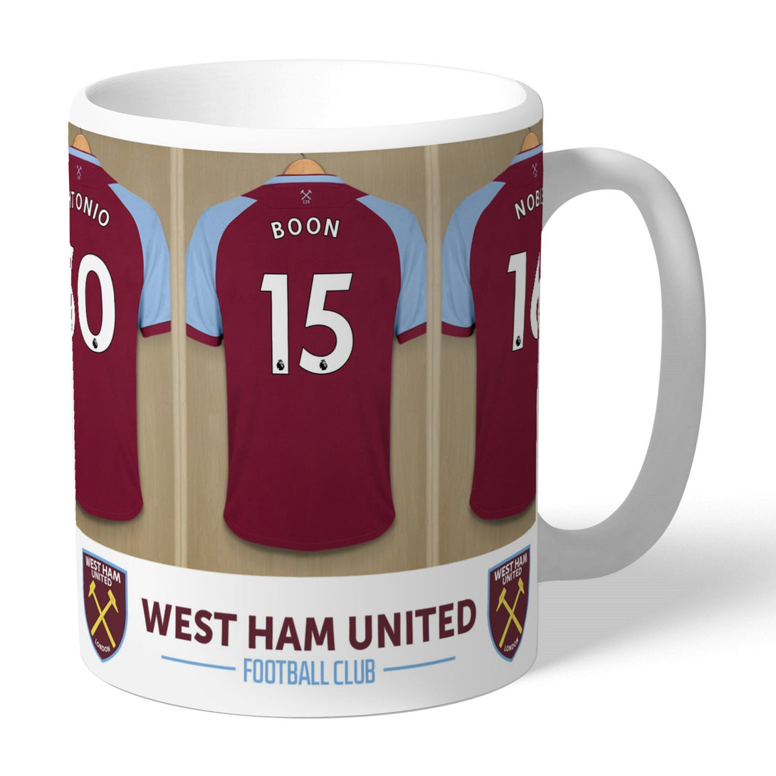 West Ham United Football Club Dressing Room Mug - part of the Gifts Finder Personalised Mugs collection