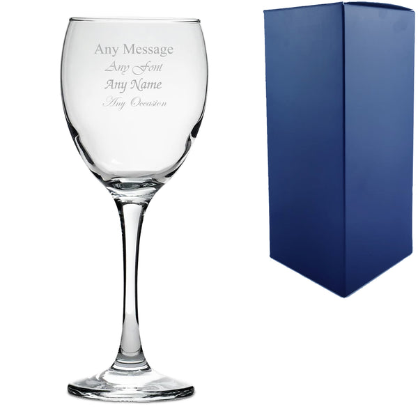 Engraved 12oz Wine Glass with Gift Box Image 1