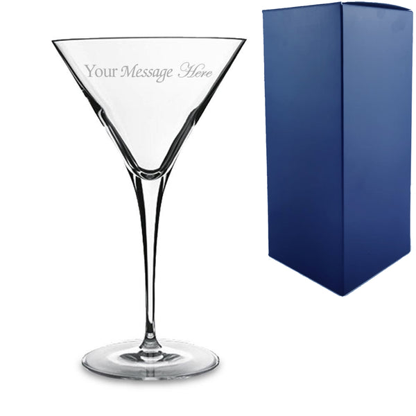 Engraved 300ml Allegro Martini Glass With Gift Box in gift category 