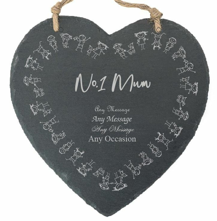 Personalised engraved Mothers Day,  No1 Mum Memo Board - Children Border Image 2