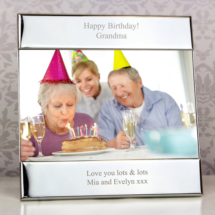 Personalised Silver 6x4 Photo Frame in gift category Photo Frames, Albums and Guestbooks