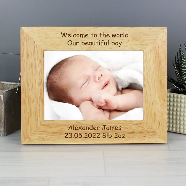 Buy Personalised Landscape 5x7 Landscape Wooden Photo Frame available now at www.giftsfinder.co.uk