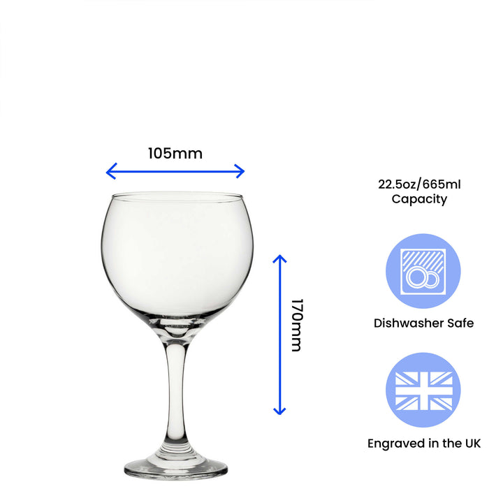 Save Water Drink Gin - Engraved Novelty Gin Balloon Cocktail Glass Image 3