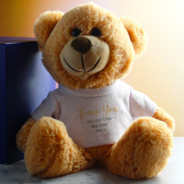 Cream Teddy Bear with Thank You for Everything Design T-Shirt