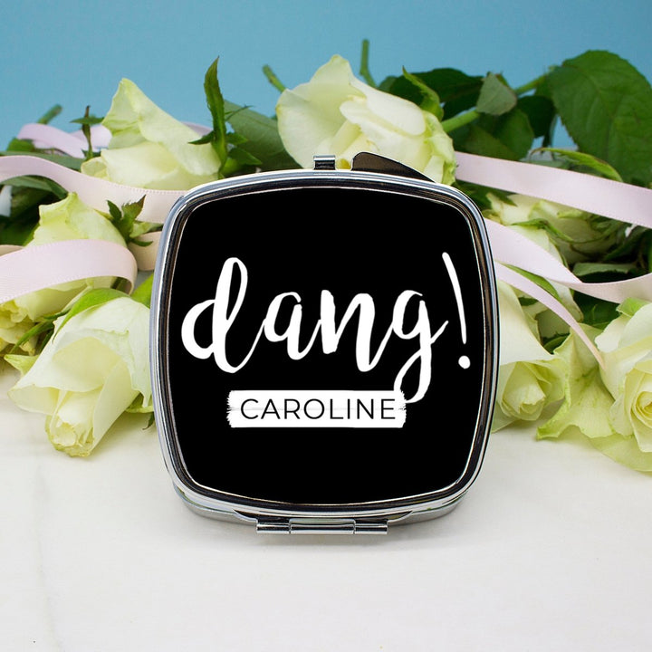 Dang Square Compact Mirror in gift category Personalised Compact Mirrors