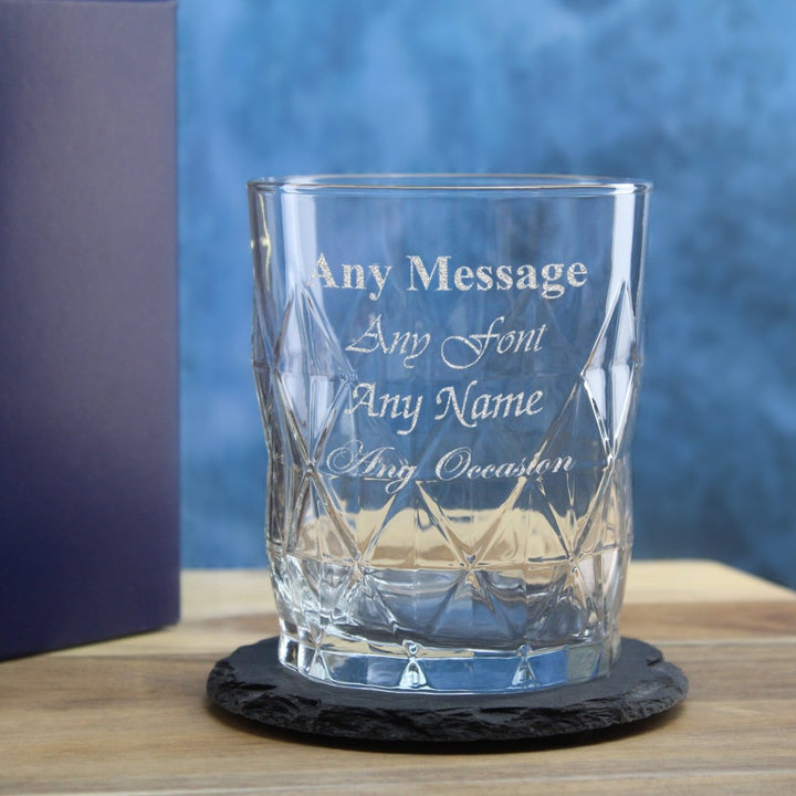 Engraved 345ml Keops Whisky Glass With Gift Box