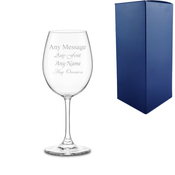 Engraved 490ml Nadia Wine Glass with Gift Box