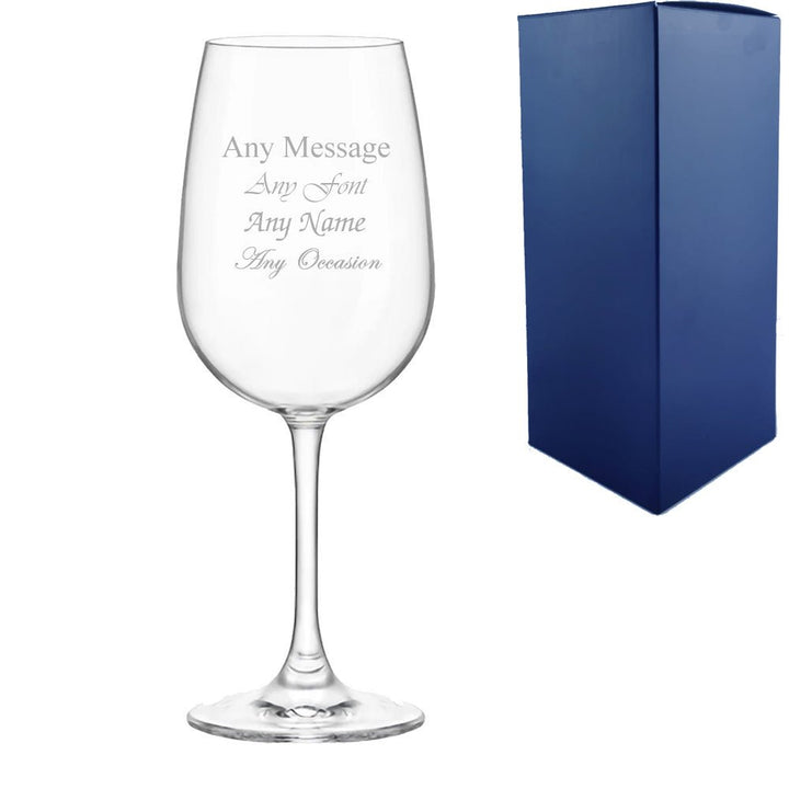 Engraved 545ml Nadia Wine Glass With Gift Box