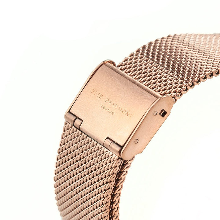 Personalised Rose Gold Metallic Square Watch