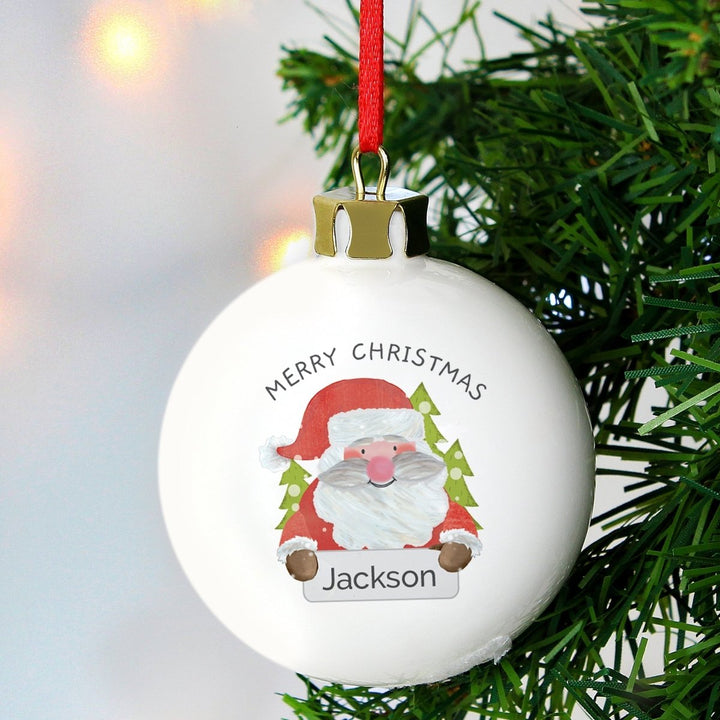 Personalised Santa Claus Bauble in gift category 