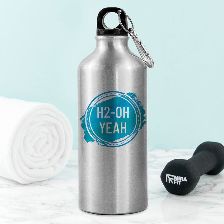 Personalised Silver Water Bottle in gift category 